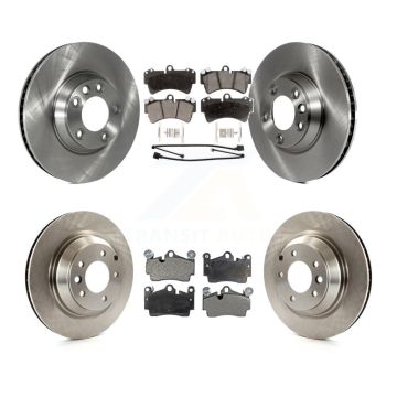 Front Rear Brake Rotor & Ceramic Pad Kit (6Pc) For Audi Q7 With 358mm Diameter K8T-103002