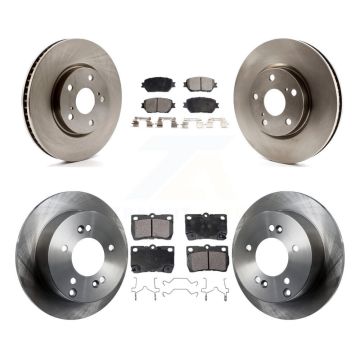 Front Rear Disc Brake Rotors And Ceramic Pads Kit (6Pc) For Lexus IS250 K8T-103005