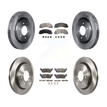Front Rear Brake Rotor & Ceramic Pad Kit For 15-17 Ford F-150 With Electric Parking K8T-103017