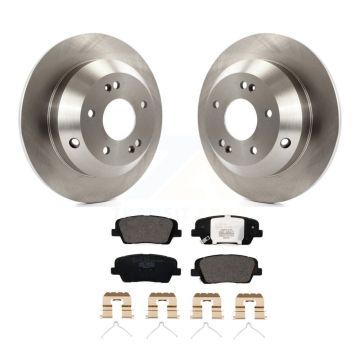 Rear Disc Brake Rotor Ceramic Pad Kit For 2014-2015 Kia Sorento With Red Painted Calipers K8T-103022