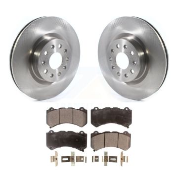 Front Brake Rotors & Ceramic Pad Kit For 2016 Cadillac CTS Vsport Premium with RWD K8T-103029