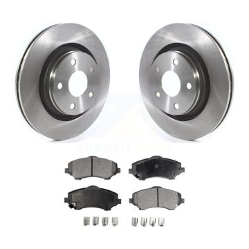 Front Brake Rotors & Ceramic Pad Kit For Jeep Wrangler JK With 332mm Diameter Rotor K8T-103042