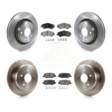 Front Rear Disc Brake Rotors And Ceramic Pads Kit For Jeep Wrangler JK K8T-103094