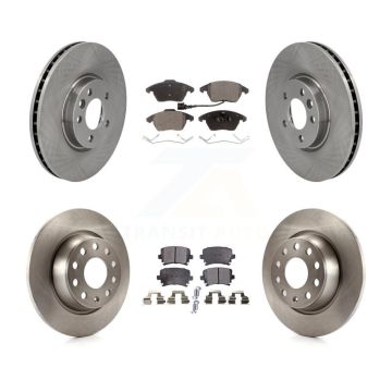 Front Rear Brake Rotors Ceramic Pad Kit For Volkswagen CC With 340mm Diameter Rotor K8T-103117