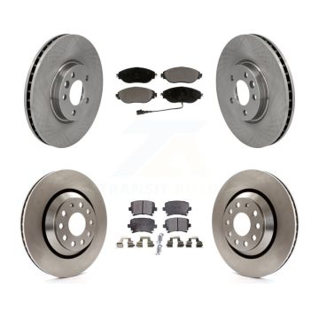 Front Rear Disc Brake Rotors And Ceramic Pads Kit For Volkswagen CC AWD K8T-103119