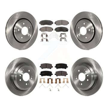 Front Rear Disc Brake Rotors And Ceramic Pads Kit For 2019-2024 Honda Passport K8T-103121