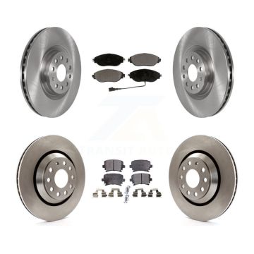 Front Rear Disc Brake Rotors And Ceramic Pads Kit For Volkswagen GTI K8T-103123