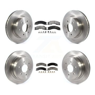 Front Rear Disc Brake Rotors And Ceramic Pads Kit For 2016-2024 Nissan TITAN XD K8T-103132