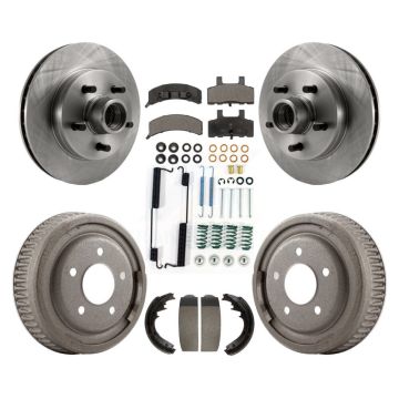 Front Rear Brake Rotor Ceramic Pad Drum Kit (7Pc) For Chevrolet C1500 Suburban GAS engine K8T-103177