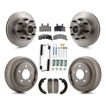 Front Rear Disc Brake Rotor Hub Ceramic Pad & Drum Kit (7Pc) For Chevrolet C1500 Suburban K8T-103179