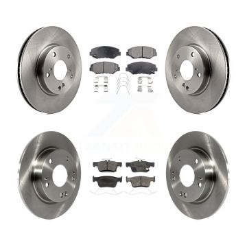 Front Rear Disc Brake Rotors And Ceramic Pads Kit For Honda Civic K8T-103237