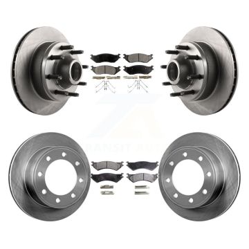 Front Rear Disc Brake Rotors And Ceramic Pads Kit For 2007 Ford E-150 From 10 17 06 K8T-103326
