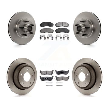 Front Rear Brake Rotor & Ceramic Pad Kit For 2010 Mazda B2300 With 11-1 4" Diameter K8T-103334