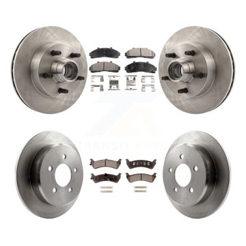 Front Rear Brake Rotors & Ceramic Pad Kit For Ford Ranger With 261mm Diameter Rotor K8T-103338