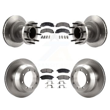 Front Rear Disc Brake Rotors And Ceramic Pads Kit For Ford F-350 Super Duty K8T-103340