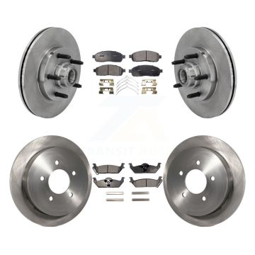 Front Rear Disc Brake Rotors And Ceramic Pads Kit For 2004 Ford F-150 RWD K8T-103344