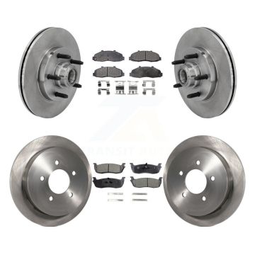 Front Rear Disc Brake Rotors And Ceramic Pads Kit For 2002-2003 Lincoln Blackwood K8T-103345