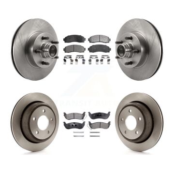 Front Rear Disc Brake Rotors And Ceramic Pads Kit For 2010-2011 Ford Ranger RWD K8T-103369