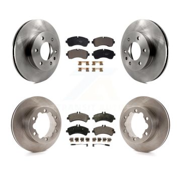 Front Rear Brake Rotor Ceramic Pad Kit For Sprinter 3500 Mercedes-Benz Dodge Freightliner K8T-103407