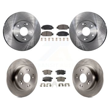 Front Rear Disc Brake Rotors And Ceramic Pads Kit For 2016 Honda Accord LX-S with 2.4L K8T-103435