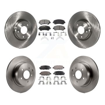 Front Rear Disc Brake Rotors And Ceramic Pads Kit For Nissan Maxima K8T-103436