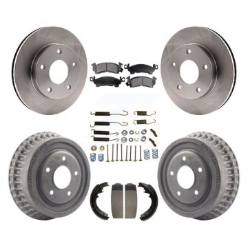 Front Rear Disc Brake Rotors Ceramic Pads And Drum Kit (7Pc) For GMC Jimmy K8T-103450