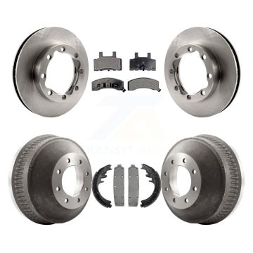 Front Rear Disc Brake Rotors Ceramic Pads And Drum Kit For 1988-1989 K3500 GMC Chevrolet K8T-103504