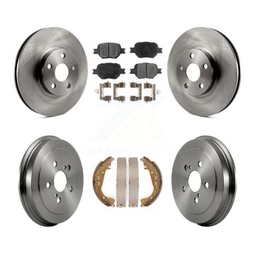 Front Rear Disc Brake Rotors Ceramic Pads And Drum Kit For Toyota Celica K8T-103526
