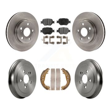 Front Rear Disc Brake Rotors Ceramic Pads And Drum Kit For 2001 Toyota Celica GT K8T-103530