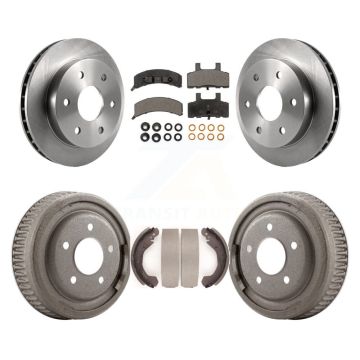 Front Rear Disc Brake Rotors Ceramic Pads And Drum Kit For GMC Yukon 4WD K8T-103571