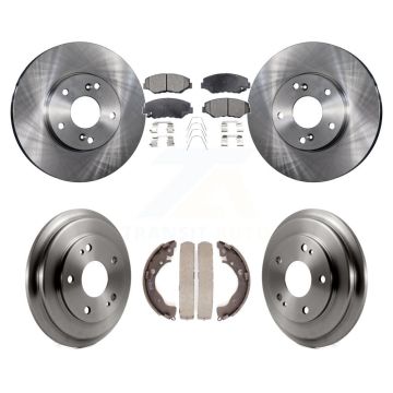 Front Rear Disc Brake Rotors Ceramic Pads And Drum Kit For Honda Civic K8T-103594