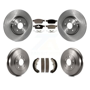 Front Rear Brake Rotor Ceramic Pad & Drum Kit For Ford Focus ST With 320mm Diameter K8T-103627