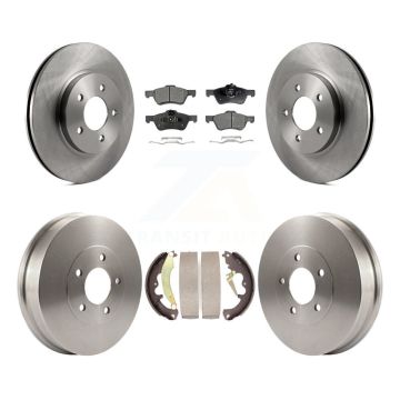 Front Rear Brake Rotor Ceramic Pad Drum Kit For Ford Escape Mazda Tribute Mercury Mariner K8T-103633