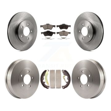 Front Rear Disc Brake Rotors Ceramic Pads And Drum Kit For Ford Escape Mercury Mariner K8T-103634