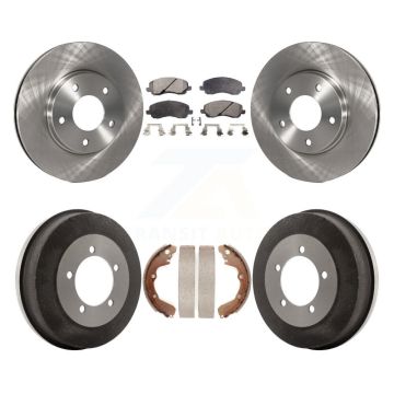 Front Rear Brake Rotor Ceramic Pad Drum Kit For Chrysler Sebring Mitsubishi Eclipse Dodge K8T-103654