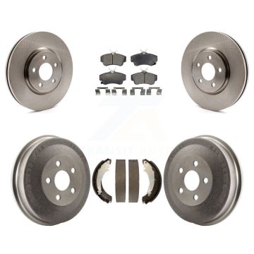 Front Rear Disc Brake Rotor Ceramic Pad And Drum Kit For Chrysler PT Cruiser Turbocharged K8T-103665