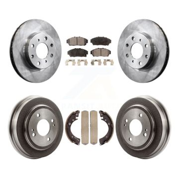 Front Rear Disc Brake Rotors Ceramic Pads And Drum Kit For Honda Civic K8T-103672