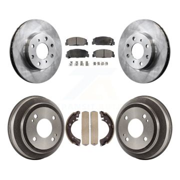 Front Rear Disc Brake Rotors Ceramic Pads And Drum Kit For Honda Civic K8T-103674