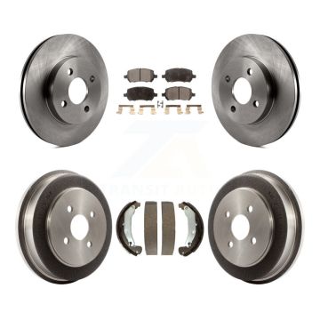 Front Rear Disc Brake Rotors Ceramic Pad Drum Kit For Chevrolet Cobalt Saturn Ion Pontiac K8T-103675