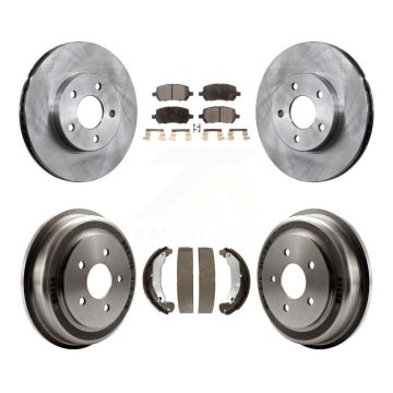Front Rear Brake Rotor Ceramic Pad & Drum Kit For 2007 Chevrolet Cobalt With 5 Lug Wheels K8T-103676