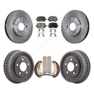 Front Rear Brake Rotors Ceramic Pad & Drum Kit For 2004 Chevrolet Malibu rear brakes K8T-103677