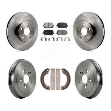 Front Rear Disc Brake Rotors Ceramic Pads And Drum Kit For Toyota Corolla K8T-103685