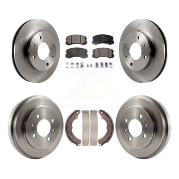 Front Rear Disc Brake Rotors Ceramic Pads And Drum Kit For Mitsubishi Lancer K8T-103689