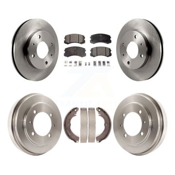 Front Rear Disc Brake Rotors Ceramic Pads And Drum Kit For Mitsubishi Lancer K8T-103690