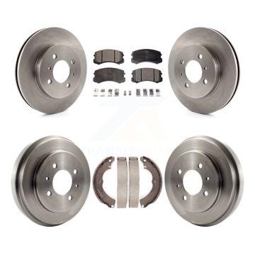 Front Rear Disc Brake Rotors Ceramic Pads And Drum Kit For Mitsubishi Lancer K8T-103691