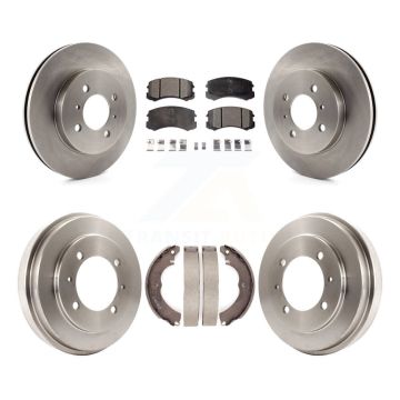 Front Rear Disc Brake Rotors Ceramic Pads And Drum Kit For Mitsubishi Lancer ES K8T-103692