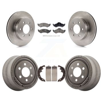 Front Rear Brake Rotors Ceramic Pad Drum Kit For 00-02 Dodge Dakota With 9" Diameter K8T-103694