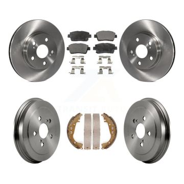 Front Rear Disc Brake Rotors Ceramic Pads And Drum Kit For 2004-2008 Toyota Prius K8T-103695