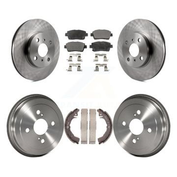 Front Rear Disc Brake Rotors Ceramic Pads And Drum Kit For 2001-2005 Toyota Echo K8T-103697