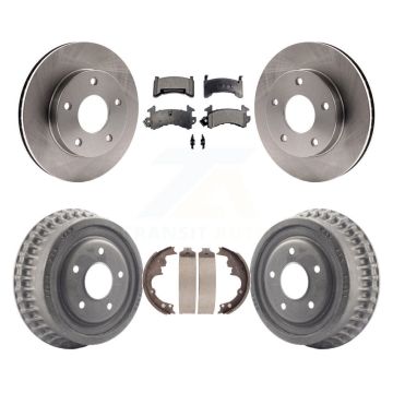 Front Rear Brake Rotor Ceramic Pad Drum Kit For Chevrolet S10 GMC S15 Blazer Jimmy Sonoma K8T-103700